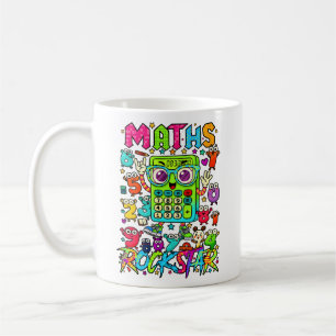 Wiskunde Rockster Cute Rekenmachine Mok voor Kinde