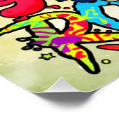 Wiskunde Rockster Cute Rekenmachine Ontwerp Perfect Poster (Hoek)