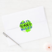 Wiskunde Ronde Sticker (Envelop)