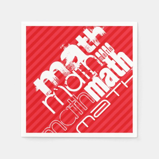 Wiskunde; roodrode strepen servetten (Voorkant)