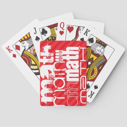 Wiskunde; roodrode strepen speelkaarten (Achterkant)
