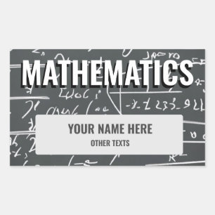Wiskunde School Onderwerp Sticker Label