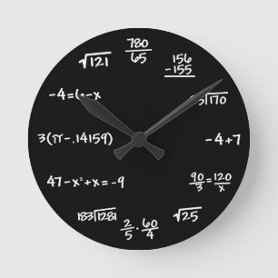 Wiskunde schoolbord klok - Wiskundige