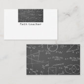 Wiskunde schoolbord wiskundeleraar visitekaartje (Voorkant / Achterkant)