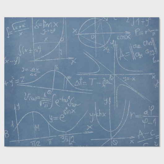 Wiskunde schooldocenten cadeaupapier (Vlak)