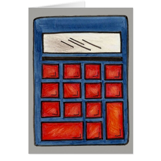 Wiskunde Schoolleraar Onderwijs Nerd Calculator (Voorkant)