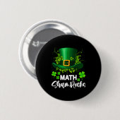 Wiskunde Shamrocks St. Patricks Dag School Ronde Button 5,7 Cm (Voorkant /achterkant)