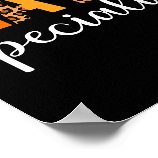 Wiskunde Specialist Leopard Thanksgiving Day Funny Poster (Hoek)