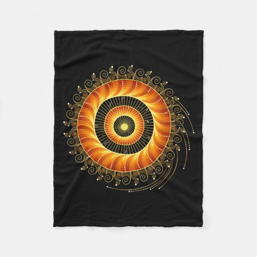 Wiskunde Spiraal Heilige Geometrie Fibonacci Manda Fleece Deken (Voorkant)