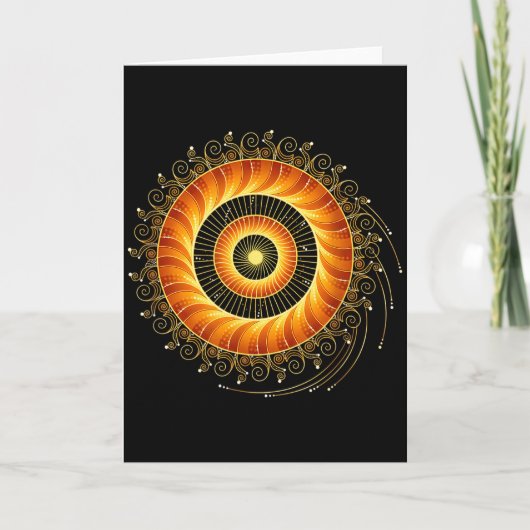 Wiskunde Spiraal Heilige Geometrie Fibonacci Manda Kaart (Voorkant)