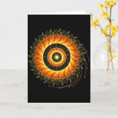 Wiskunde Spiraal Heilige Geometrie Fibonacci Manda Kaart (Gele Bloem)