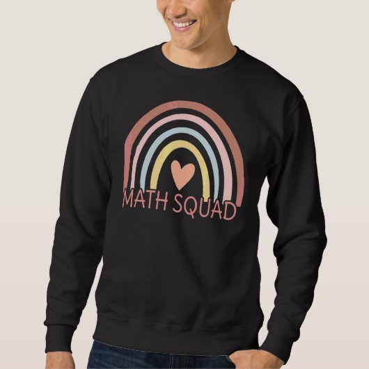 Wiskunde Squad Boho Rainbow Student Wiskunde Teach Trui (Voorkant)