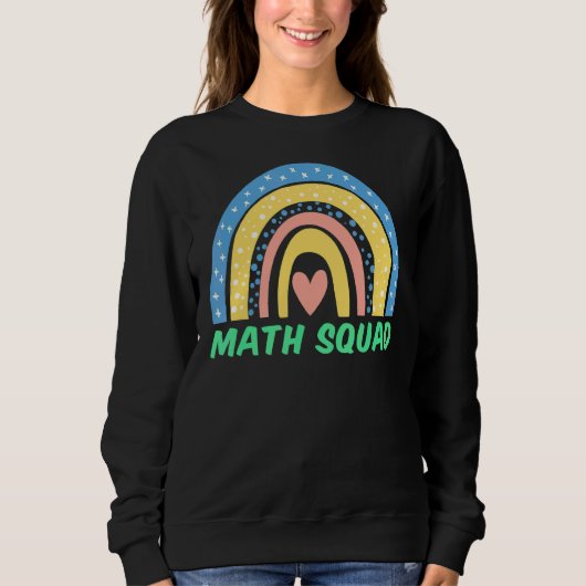 Wiskunde Squad Boho Rainbow Student Wiskunde Teach Trui (Voorkant)