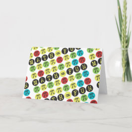 Wiskunde staat gelijk aan Fun - Colorful Mod Pi -  Kaart