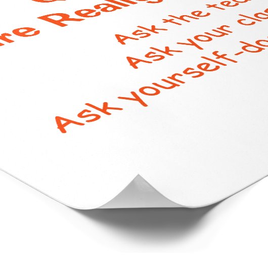 Wiskunde stelt Poster-Vragen vast Poster (Hoek)