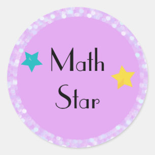 Wiskunde Ster met sterren Ronde Sticker