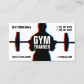 Wiskunde-stijl met werkout-silhouet visitekaartje (Voorkant)