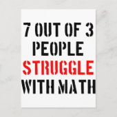 Wiskunde Struggle Briefkaart (Voorkant)