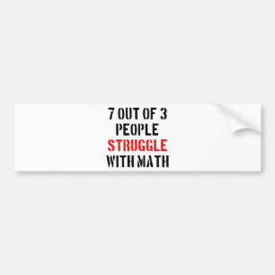 Wiskunde Struggle Bumpersticker