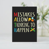 Wiskunde Student maakt wiskundige Wiskunde leraar RSVP Kaartje (Staand voorkant)