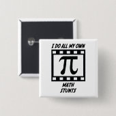 Wiskunde Stunts Vierkante Button 5,1 Cm (Voorkant /achterkant)