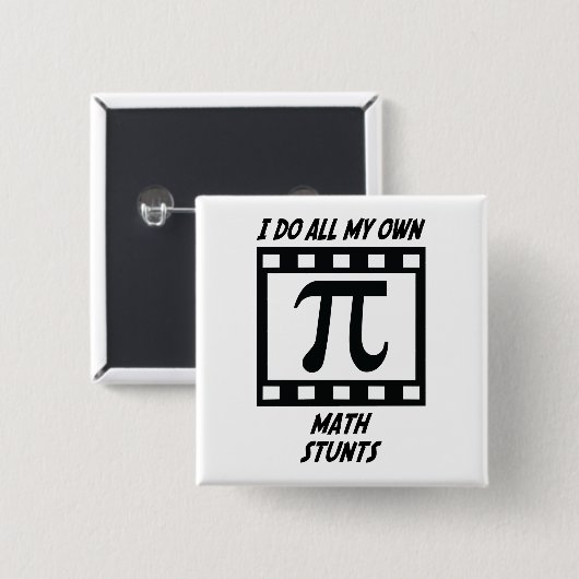 Wiskunde Stunts Vierkante Button 5,1 Cm (Voorkant /achterkant)