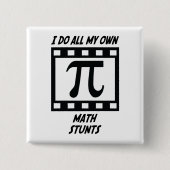 Wiskunde Stunts Vierkante Button 5,1 Cm (Voorkant)