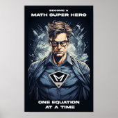 Wiskunde Super Hero Classroom Poster (Voorkant)