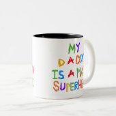 Wiskunde Superheld Tweekleurige Koffiemok (Voorkant rechts)