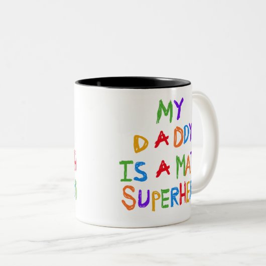 Wiskunde Superheld Tweekleurige Koffiemok (Voorkant rechts)