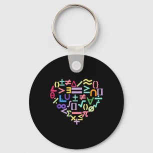 Wiskunde Symbolen Hart Fun Valentijnsdag Wiskunde Sleutelhanger