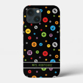 Wiskunde Symbolen in kleurrijk cirkelpatroon op zw Case-Mate iPhone Case (Achterkant)