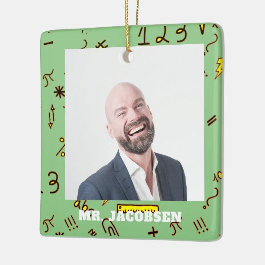 Wiskunde Symbolen Lijst leraar Keramisch Ornament (Links)