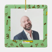 Wiskunde Symbolen Lijst leraar Keramisch Ornament (Achterkant)