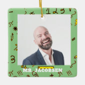 Wiskunde Symbolen Lijst leraar Keramisch Ornament (Voorkant)