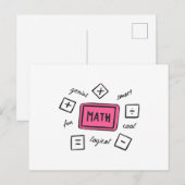 Wiskunde symbolen Studenten en Ouders Briefkaart (Voorkant / Achterkant)