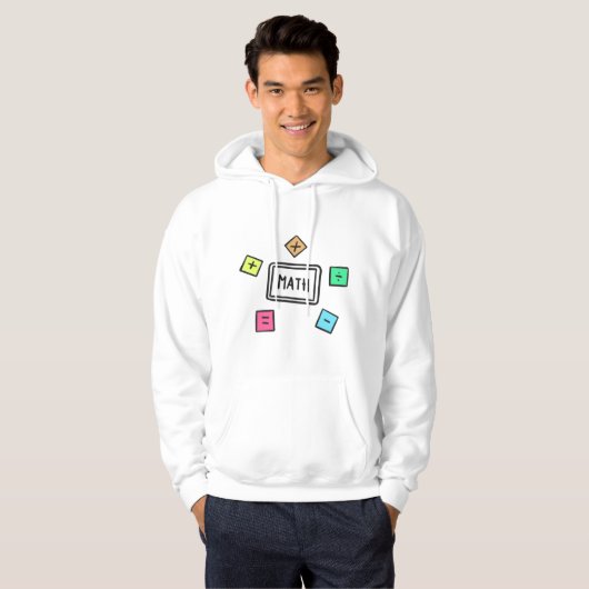 Wiskunde symbolen Studenten en Ouders Hoodie (Voorkant volledig)