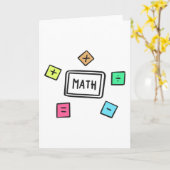 Wiskunde symbolen Studenten en Ouders Kaart (Gele Bloem)