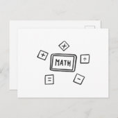 Wiskunde symbolen voor kinderen briefkaart (Voorkant / Achterkant)