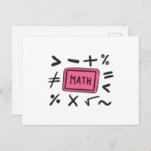 Wiskunde symbolen voor studenten en ouders briefkaart (Voorkant / Achterkant)