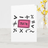 Wiskunde symbolen voor studenten en ouders kaart (Gele Bloem)