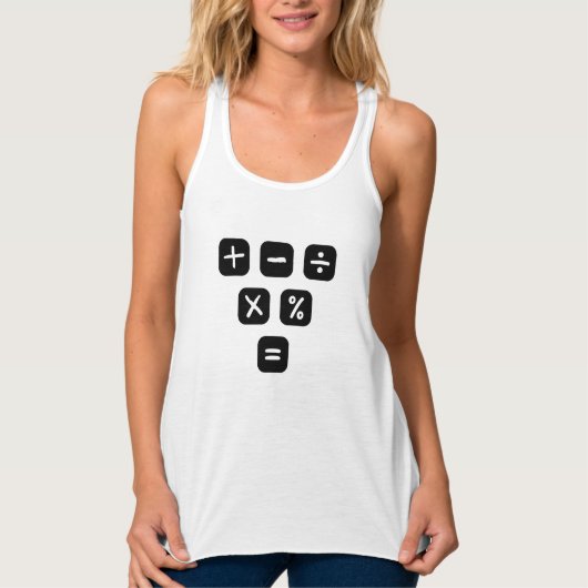 Wiskunde Symbolen wiskundige signalen Tanktop (Voorkant)