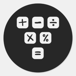 Wiskunde Symbolen wiskundige signalen Wiskunde Ronde Sticker