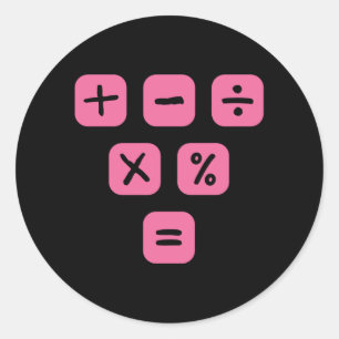 Wiskunde Symbolen wiskundige signalen Wiskunde Ronde Sticker