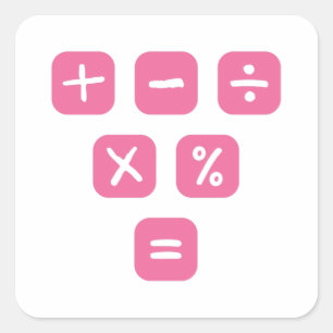 Wiskunde Symbolen wiskundige signalen Wiskunde Vierkante Sticker