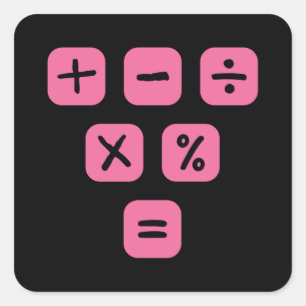 Wiskunde Symbolen wiskundige signalen Wiskunde Vierkante Sticker