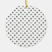 Wiskunde symbolen - Zwart-wit Keramisch Ornament (Voorkant)