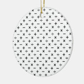 Wiskunde symbolen - Zwart-wit Keramisch Ornament (Links)