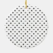 Wiskunde symbolen - Zwart-wit Keramisch Ornament (Achterkant)