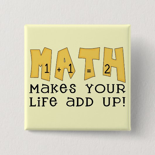Wiskunde T-shirts en cadeaus Vierkante Button 5,1 Cm (Voorkant)